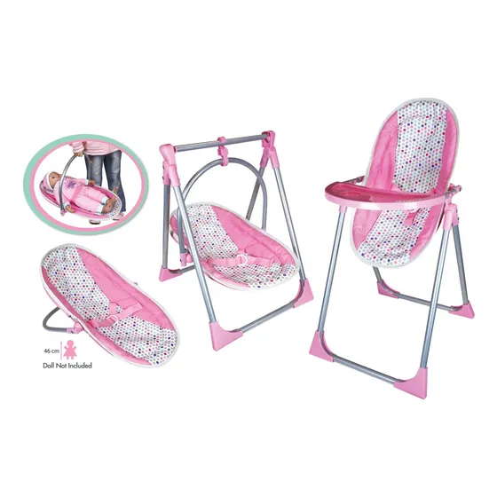 Silla  De Juguete 4en1 Para Muñecas Niñas Regalo Lizzy