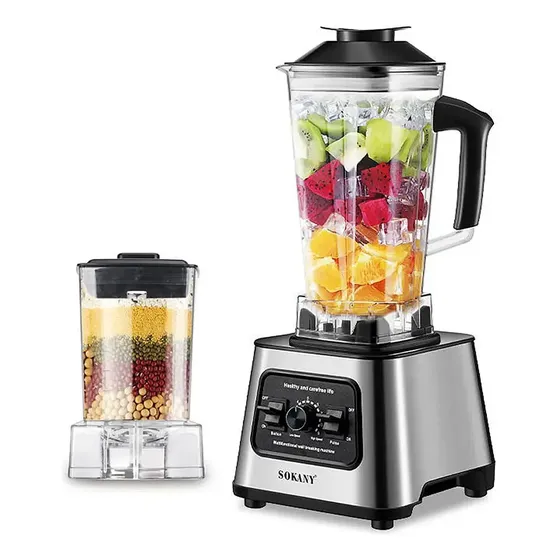 Licuadora Profesional 2.5L Multiusos 2 En 1 Alta Potencia Triturador De Granos, Café, Especias, Hielo, Frutas, Batidos, Jugo Y Más Uso Doméstico