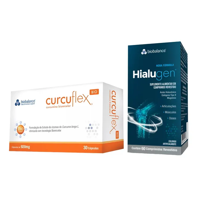 Kit Curcuflex Bio® + Hialugen® Biobalance Sabor Sem Sabor