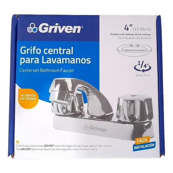 Llave Lavamanos Doble De Metal 