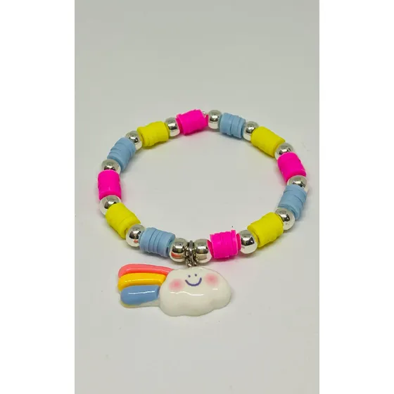 Pulsera Nena Con Dije De Nube Arcoíris Despertando
