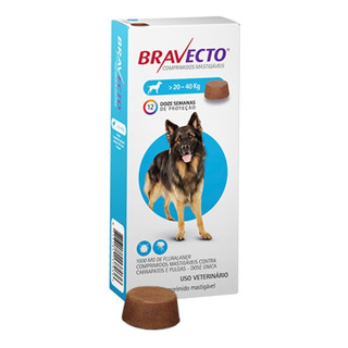 Antipulgas E Carrapatos Bravecto Cães De 20 A 40 Kg Original Antipulgas E Carrapatos Bravecto Cães De 20 A 40 Kg Original
