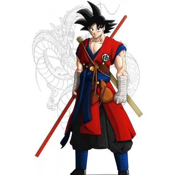 Dragon Ball Trunks Desenfundando Espada Ataque Con Base