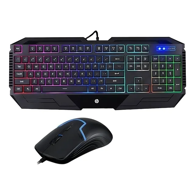 Combo Hp Gamer Teclado+ Mouse Gk1100, Negro; Electrotom