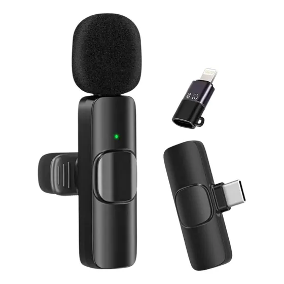 Micrófono Inalámbrico K8 Solapero Con Tipo C Y Para iPhone