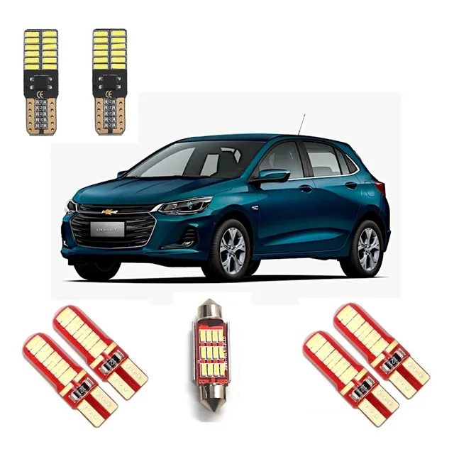 Kit Leds Interno Sem Erros + Luz Placa Onix Premier 2021 