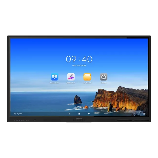 Pantalla Pizarra Interactiva Hikvision 4k 65 4gb Sin Cámara