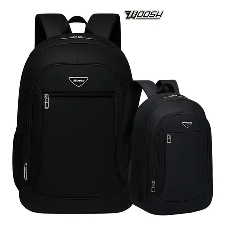 Mochila Fashion Bolsa Escolar Masculina Feminina Faculdade Básica Cor Preto Marca Woosh Liso