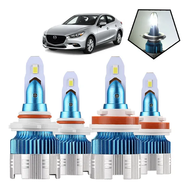 Gbb Kit De Faros Led Auto 16000lm 120w Para Mazda Csp Chips