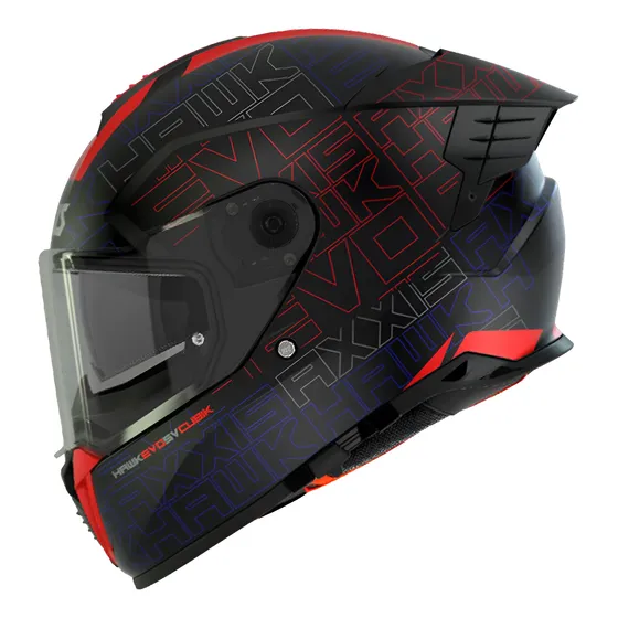 Casco Moto Axxis Hawk Cubik B4 Naranja Mate Doble Visor