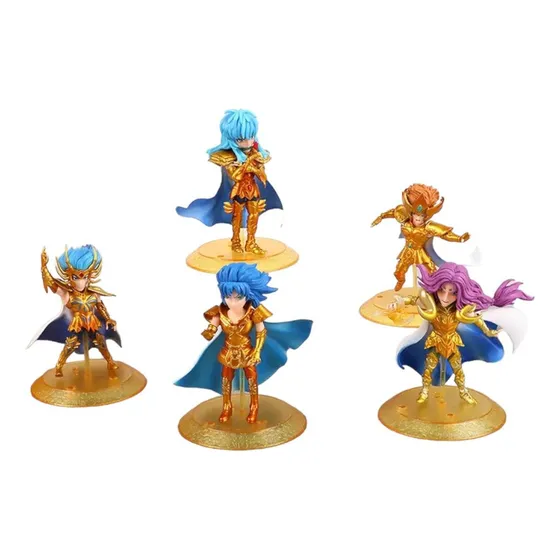 Cavaleiros Do Zodíaco Miniaturas - Kit 5 Action Figures