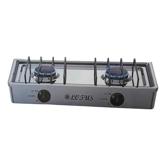 Cocina 2 Hornillas Lotus De Mesa Acero Inoxidable 