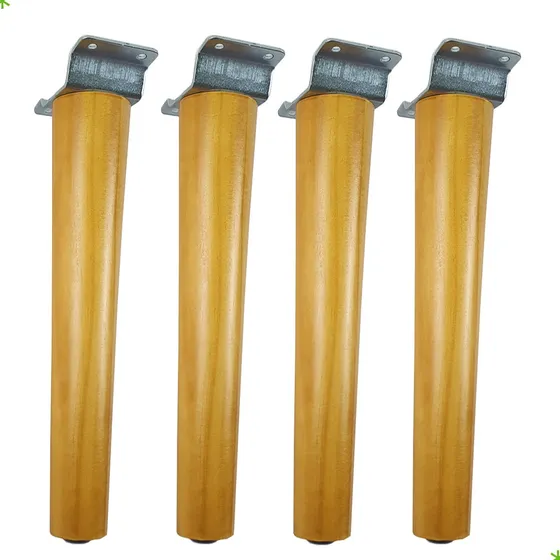 Pé Palito Rack  Madeira Mesa Sofás, Pufs, Kit 4 Pés - 30cm