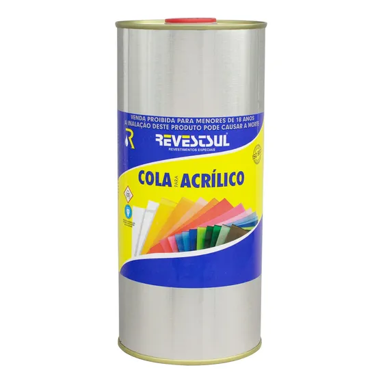 Cola Acrílico 900ml Rev-500 Baixa Viscosidade - Revestsul Cor Água