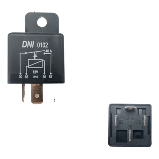 Relé Auxiliar Universal 40a 12v 4 Pinos Com Suporte Dni0102 Relé Auxiliar Universal 40a 12v 4 Pinos Com Suporte Dni0102