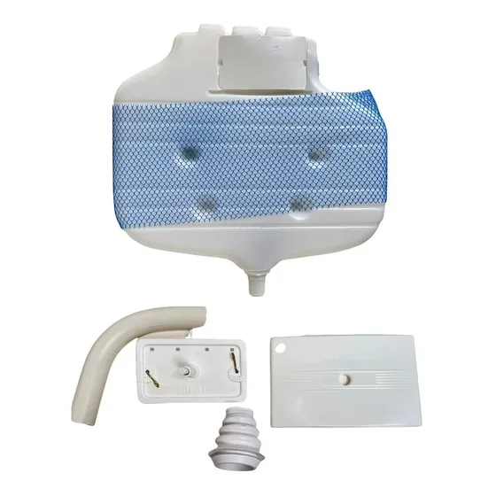 Deposito Chato Ideal De Embutir Con Boton Y Tapa Pvc Ideal C