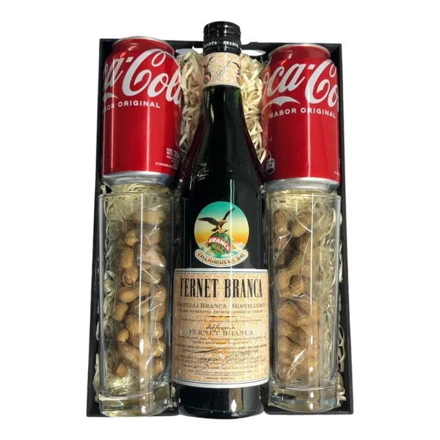 Kit Fernet Branca + Vasos + Coca Cola + Maní - Pérez Tienda