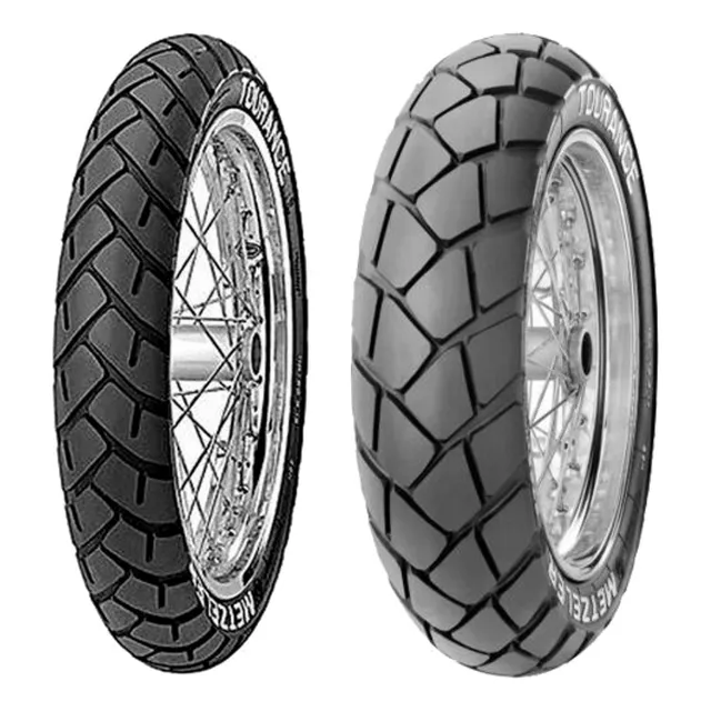 Par Pneu Metzeler Tourance 80/90-21 + 120/80-18 Com Câmara