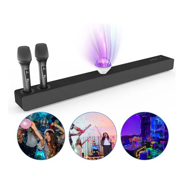 Barra De Sonido Bluetooth Bocina,control Remoto Micrófono
