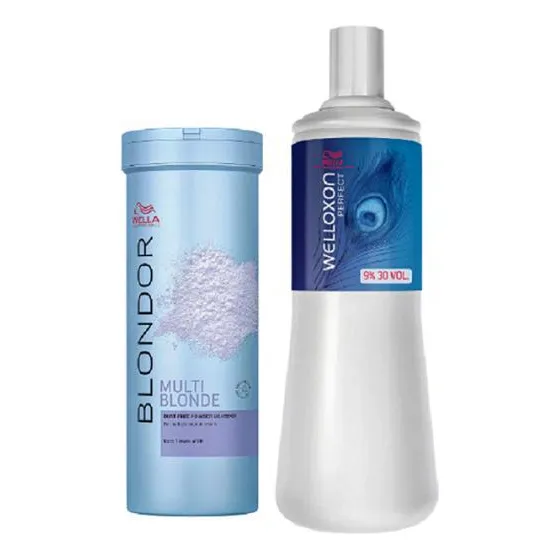 Kit Wella Blondor Pó Descolorante 400g+oxigenada 30v 1000ml