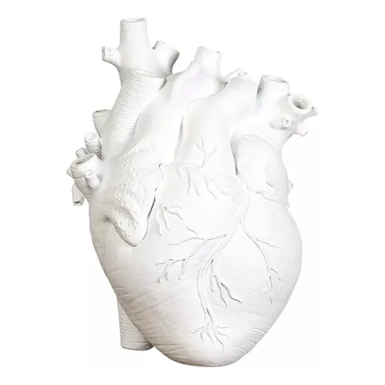 Qk Florero Decorativo, Resina Anatómico Corazón Estatua 2025