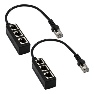 2 X Rj45 A 3 Puertos Ethernet Lan Divisor De Red Extensor 2 X Rj45 A 3 Puertos Ethernet Lan Divisor De Red Extensor