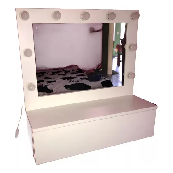 Mesa De Luz Hollywood 80 Moderna Melamina 80x80x30 Cm