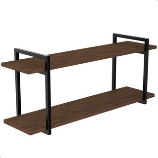 Prateleira Estilo Industrial Para Sala Parede Gnd Pm 120cm Cor Marrom-escuro Prateleira Estilo Industrial Para Sala Parede Gnd Pm 120cm Cor Marrom-escuro
