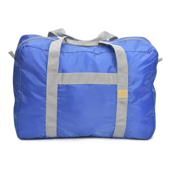 Bolso Importado Plegable De Lona Travel Blue Color Azul