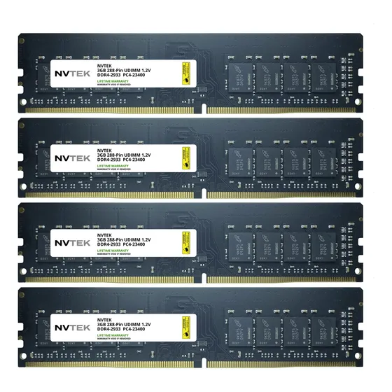 Memoria Ram 128gb 4x32gb Ddr4 2933 Mhz Udimm Nvtek