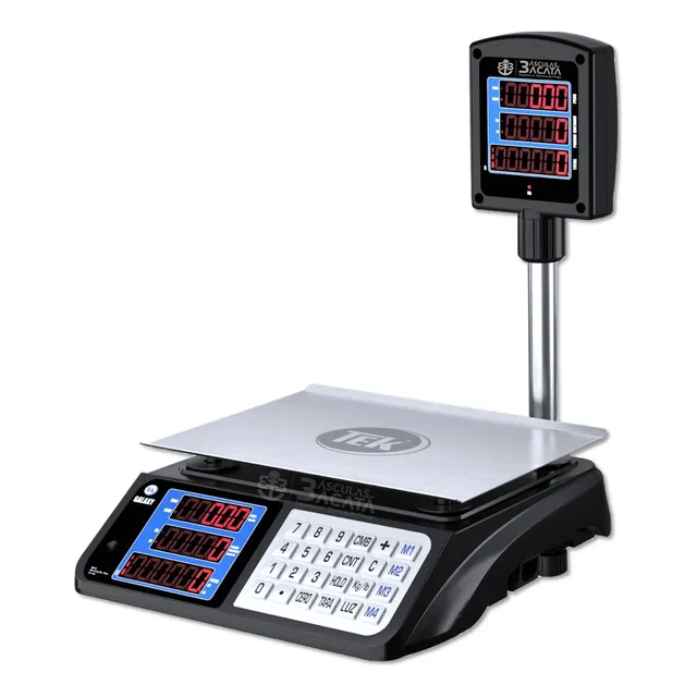 Báscula Electrónica Multifunción Gramera Tek 40kg De Torre Capacidad Máxima 40 Kg Color Negro
