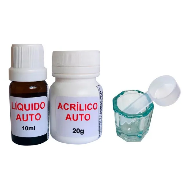  Resina Acrílica Autopolimerizavel  P Consertos  10ml + 20gr
