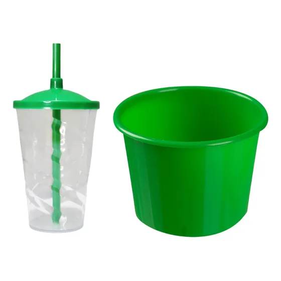 Kit 10 Cinema Baldinho Pop Pipoca 1,5 L + Copo Twister 400ml