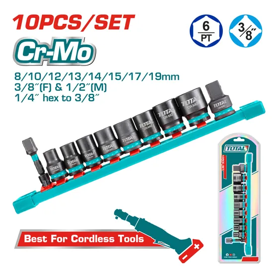 Dados De Impacto Cuadrante De 3/8 10 Piezas Marca Total