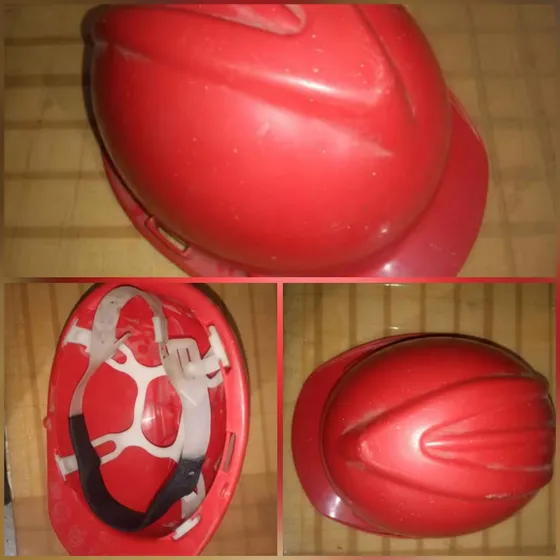 Casco De Seguridad Color Rojo, Usado En Buen Estado