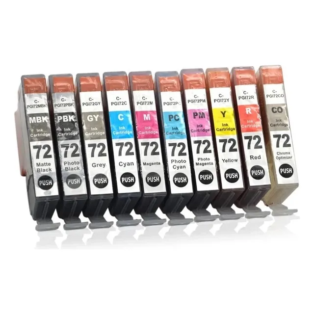 Kit 10 Cartuchos Compatible Canon Pgi-72 Pixma Pro10 Pro-10