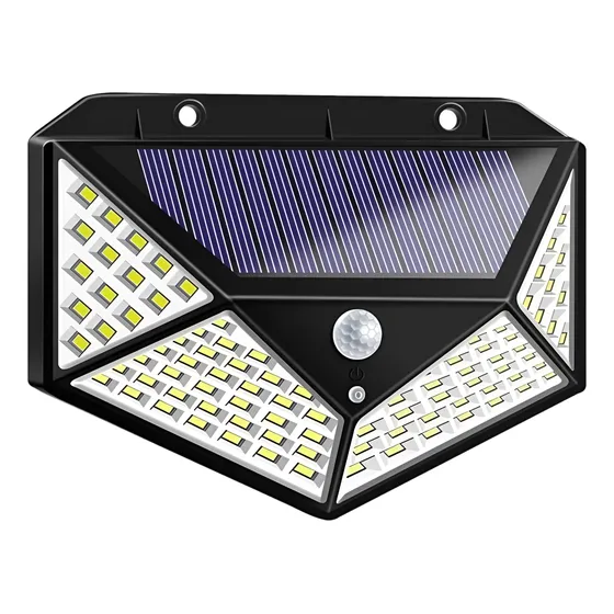 Reflector Led Solar Con Sensor De Movimiento Exterior Panel