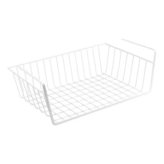 Canasto Estante Colgante Cesto Organizador 32 X 25 Cm Blanco