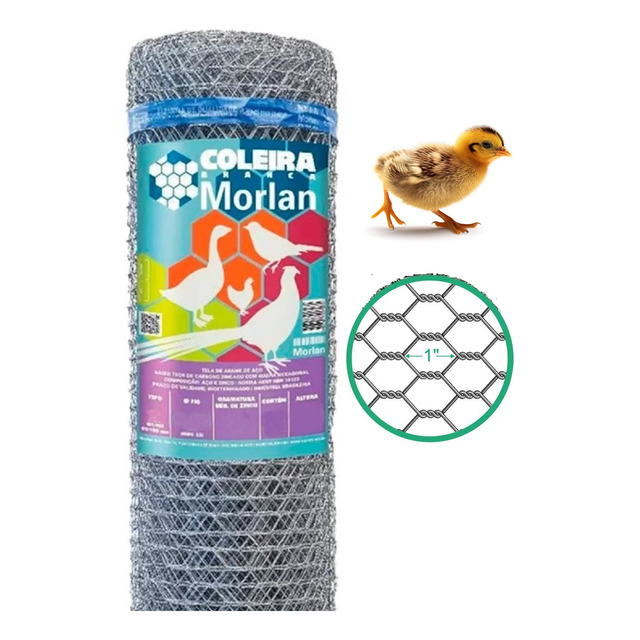 Tela Pinteiro Pintinho Fio 22 R C/ 20mt X 1,20 Altura Morlan Tela Pinteiro Pintinho Fio 22 R C/ 20mt X 1,20 Altura Morlan