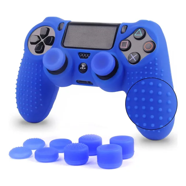 Combo Forro Protector De Control Ps4 + Gomas Joystick Oferta