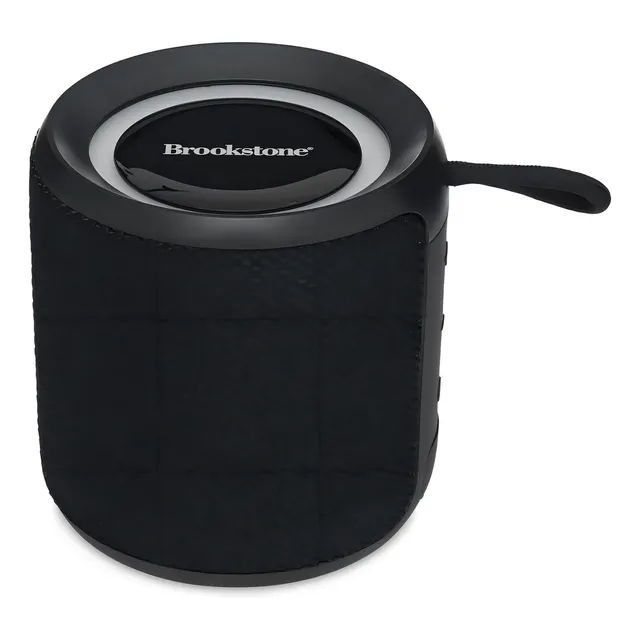 Bocina Brookstone Bluetooth Wireless Portatil Aquabeat Led Color Negro