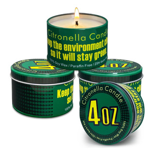 Velas De Citronela Verde Verde Al Aire Libre, 4 Paquete, 4 O Velas De Citronela Verde Verde Al Aire Libre, 4 Paquete, 4 O
