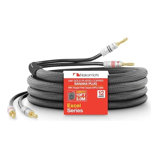 Nakamichi Excel Cable Hi-fi Ofc Con Conector Banana 3,0m
