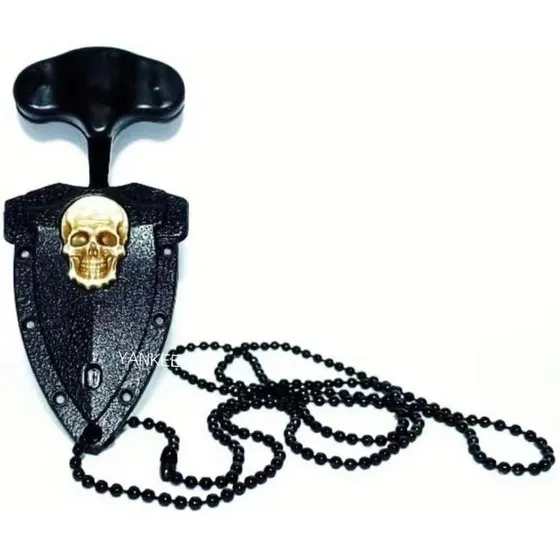 Kit 6 Mini Faca Push T Dagger Fulltang Caveira Na Bainha Kim