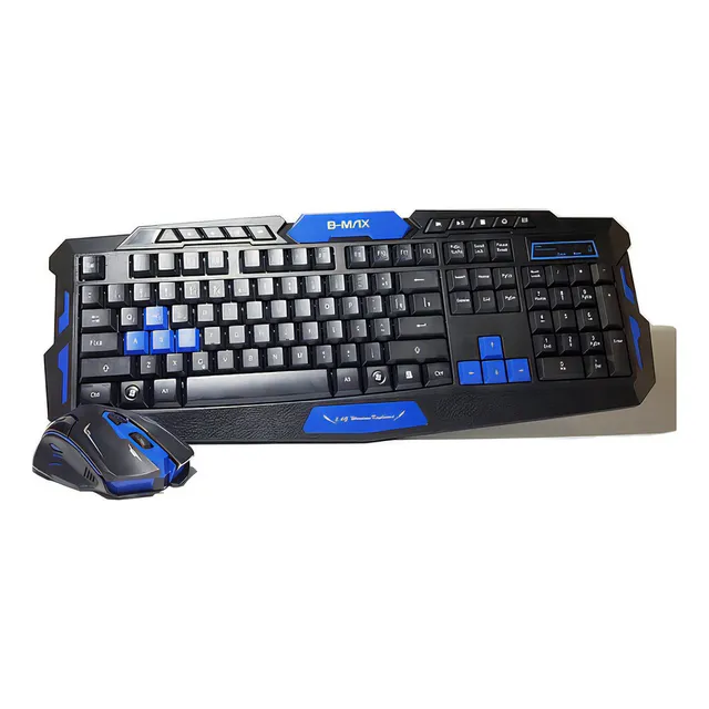 Teclado y ratón inalámbricos para juegos Hk8100, 1600 Dpi, color negro