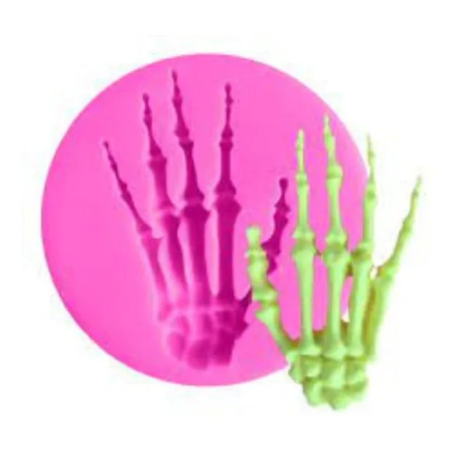 Molde Silicona Inserto Mano De Esqueleto - Huesos Reposteria