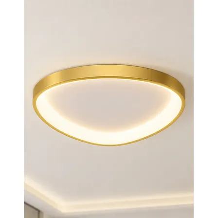 Lustre Plafon Led Moderno Sobrepor Grande3 Em 1 Quarto Sala 127/220v Dourado-escuro