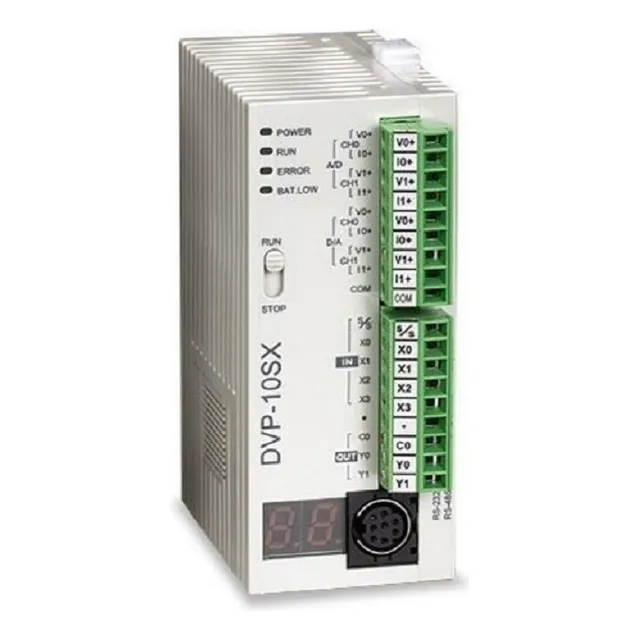 Plc Dvp10sx11r 24v 4 In Digital 2 Out Relevador 2ai/2ao