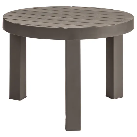 Mesa Plastico Auxiliar Apoyo Exterior Terraza 60x43cm Rimax Color Café