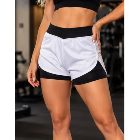 Short Duplo Compressão Fitness Bermuda Academia Feminino